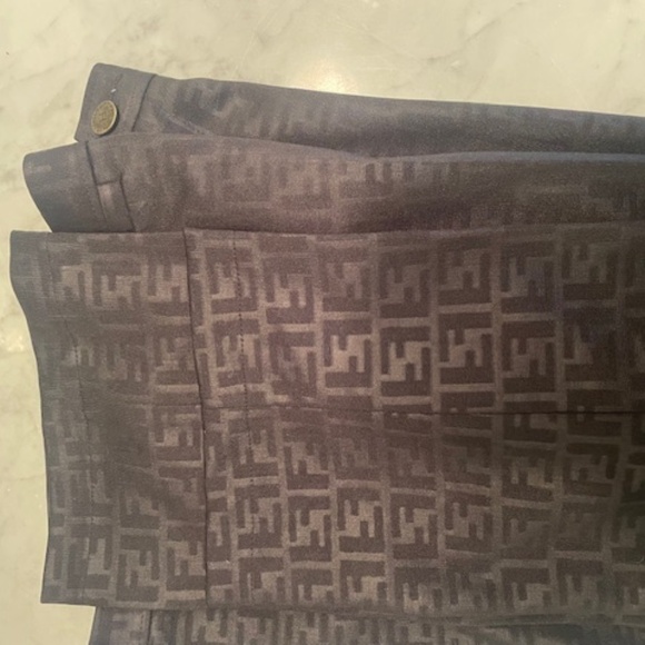 Fendi Black Logo Trousers Slacks Pants - Picture 5 of 7